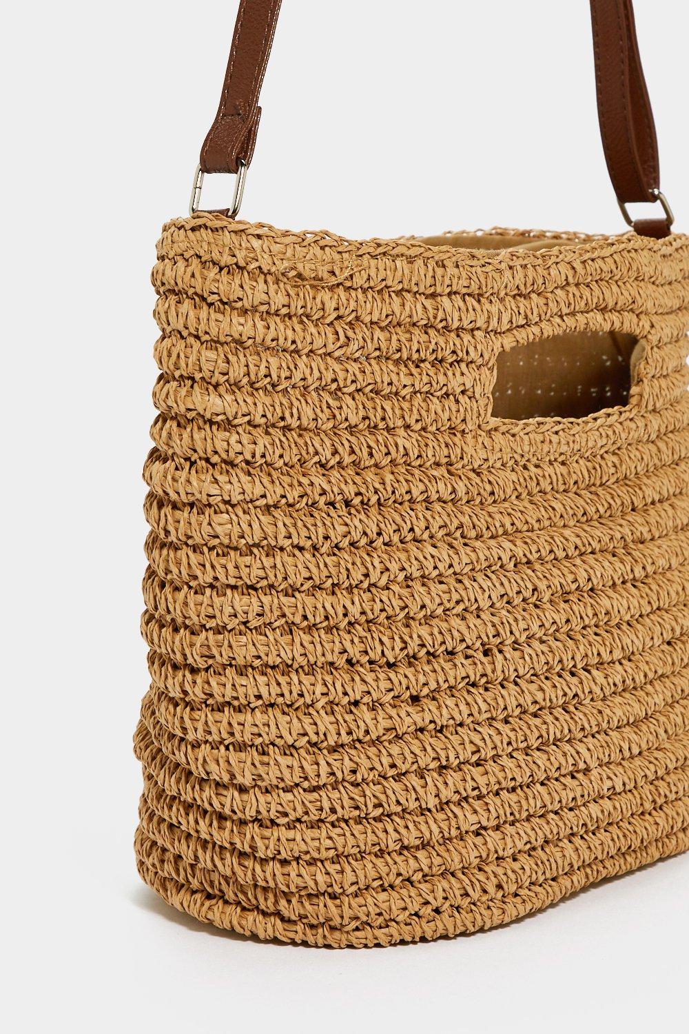 Nasty gal best sale straw bag