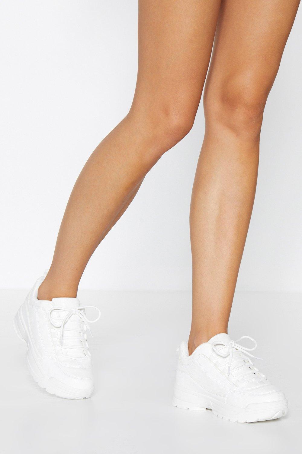 cheap white chunky trainers