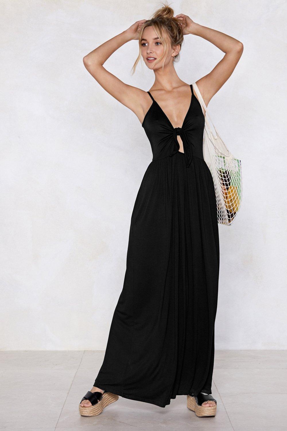 tie knot maxi dress