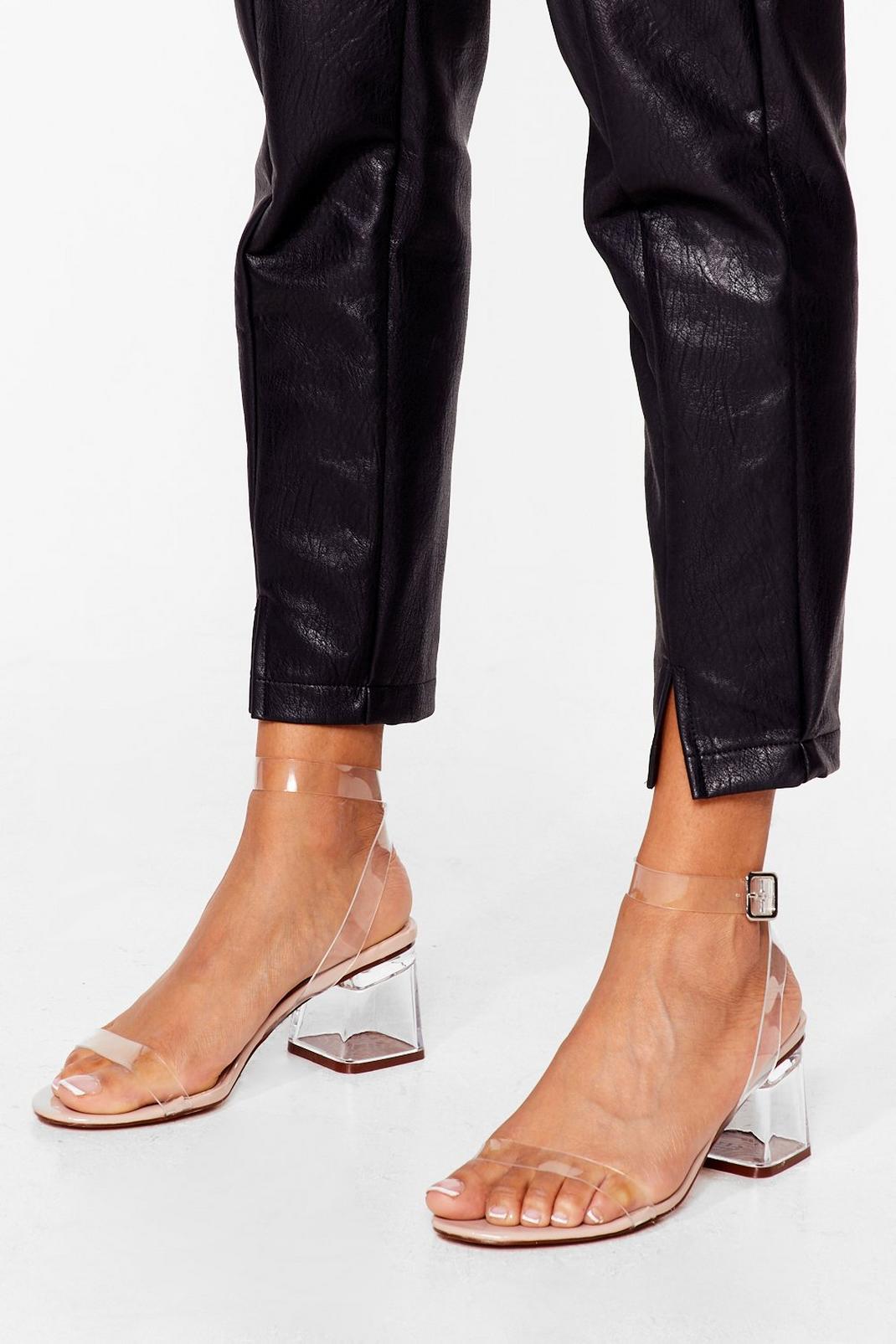 low block heels clear