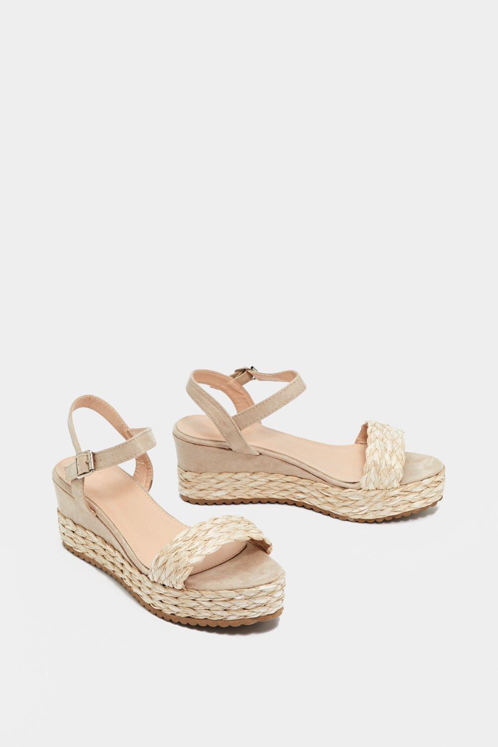 Straw wedge sandals new arrivals