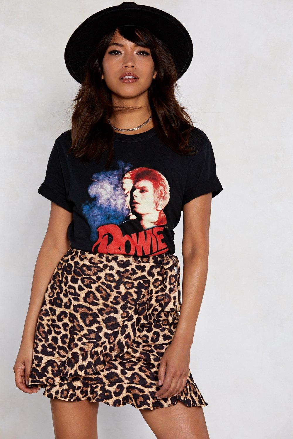 Nasty gal shop leopard wrap skirt