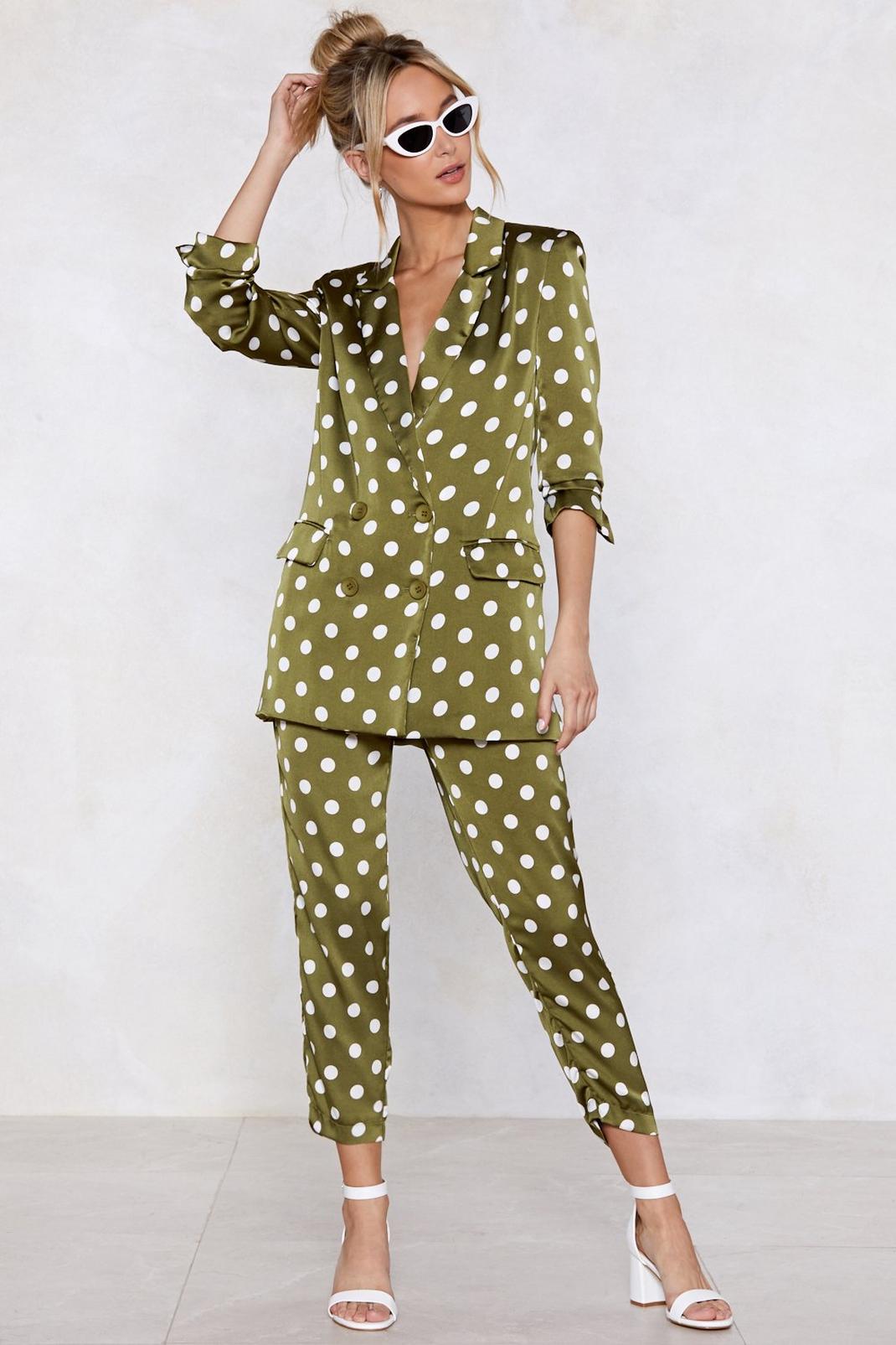 Going Somewhere Green Polka Dot Trousers image number 1