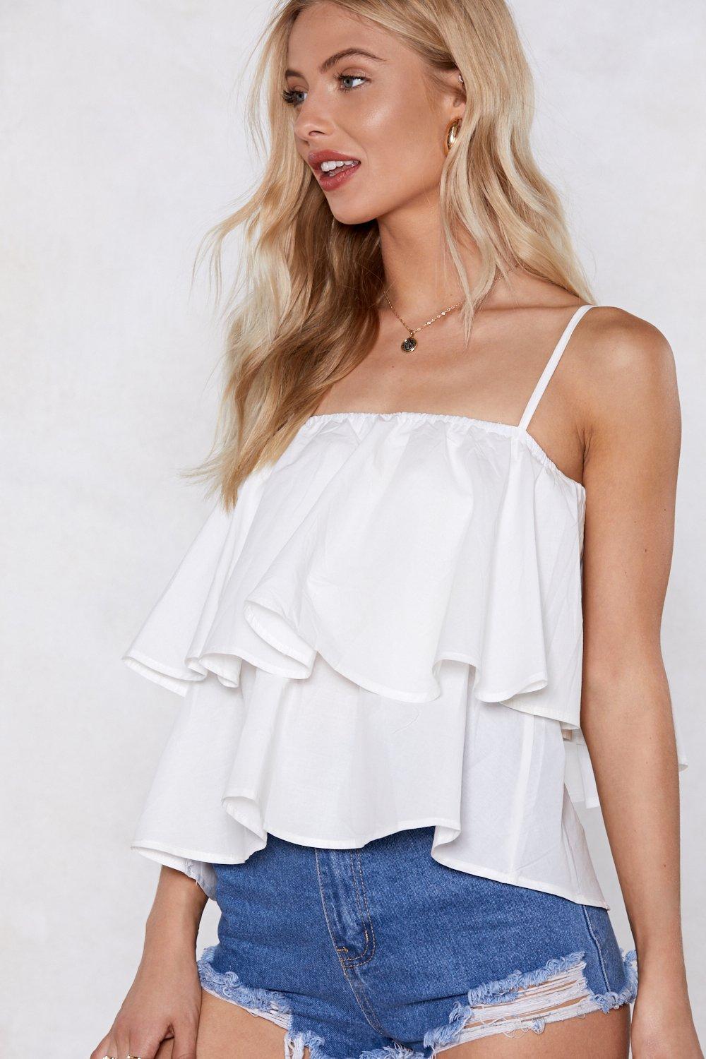 We've Got Layers Ruffle Cami Top