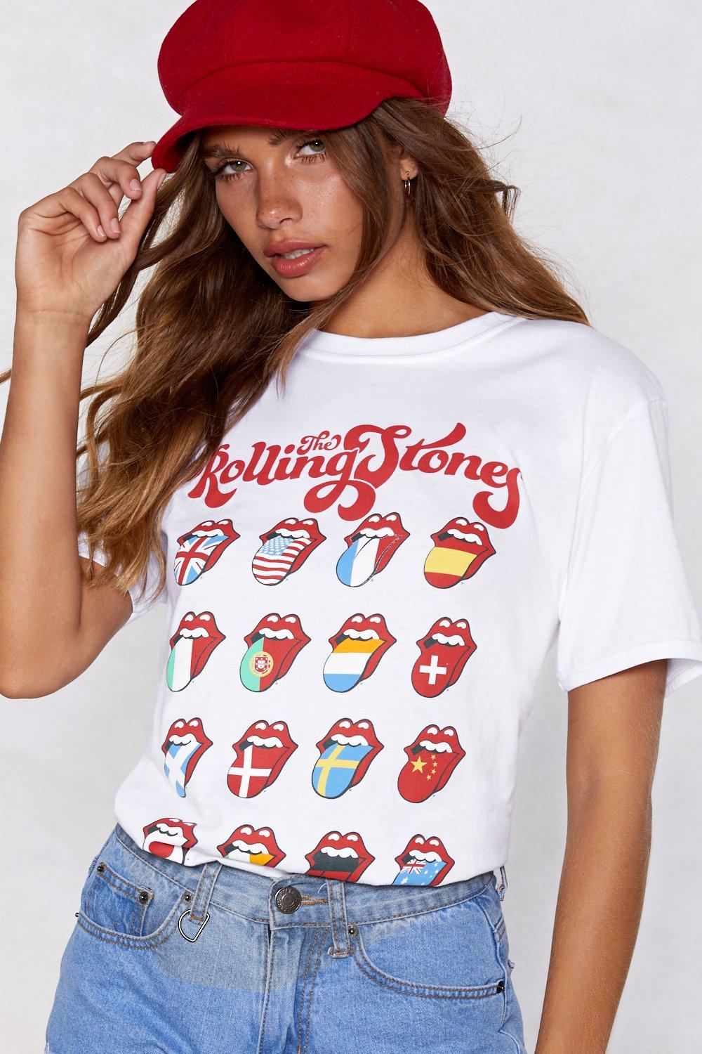 plus size rolling stones t shirt