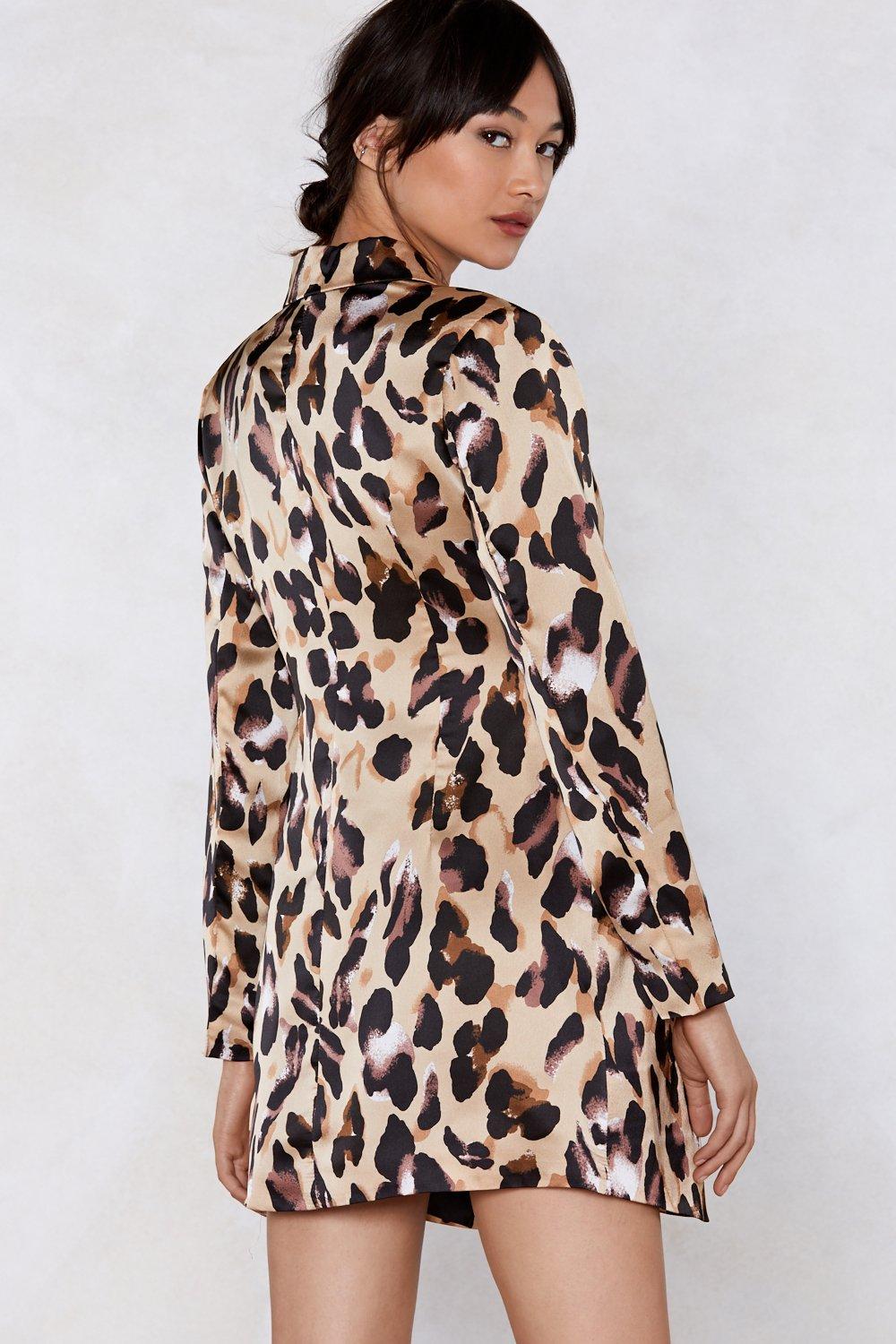 Animal print blazer dress sale