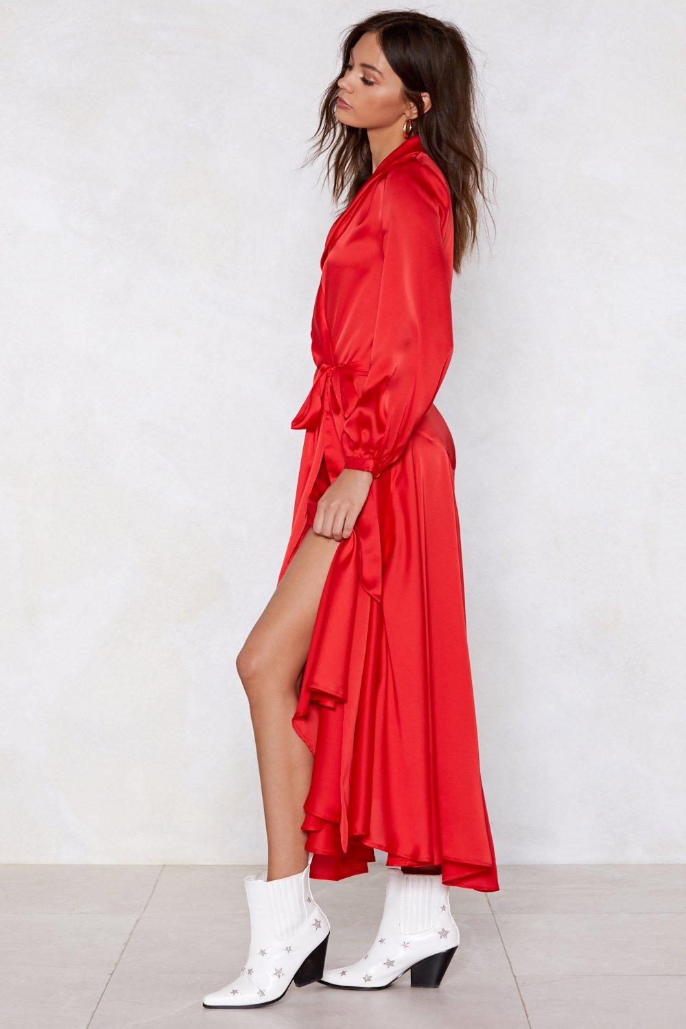 Nasty gal make 2025 your entrance satin dress