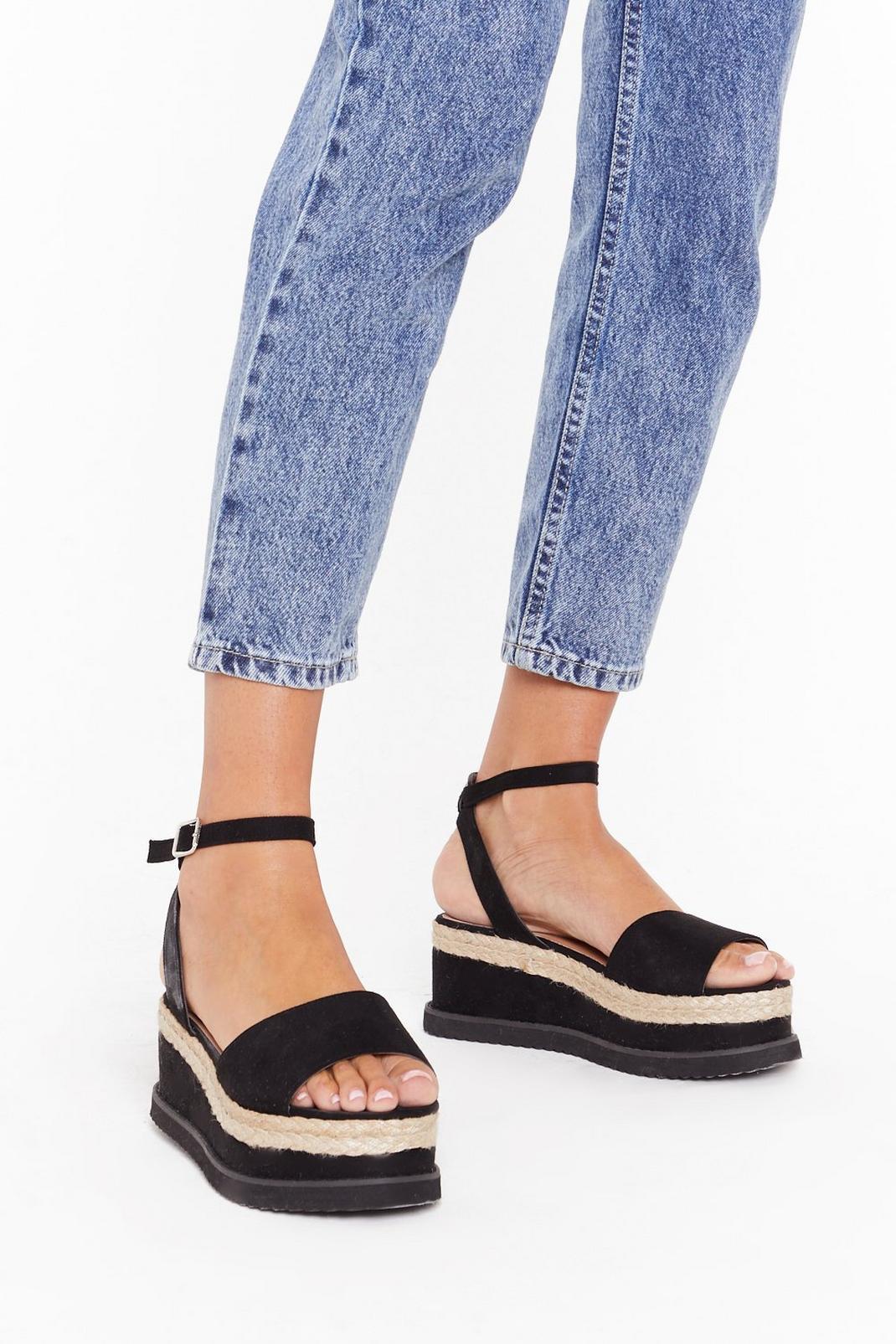 Strappy Espadrille Detail Platform Sandal | Nasty Gal