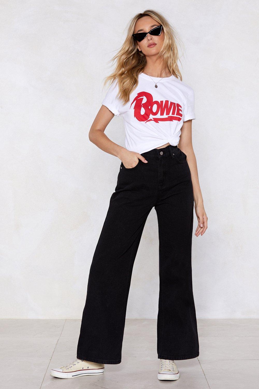 wide leg jeans black