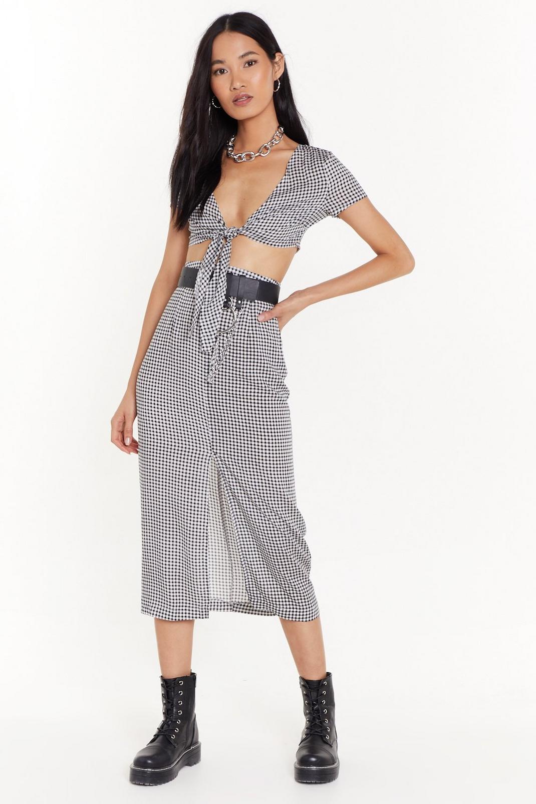 Easy Does It Gingham Top and Skirt Set image number 1