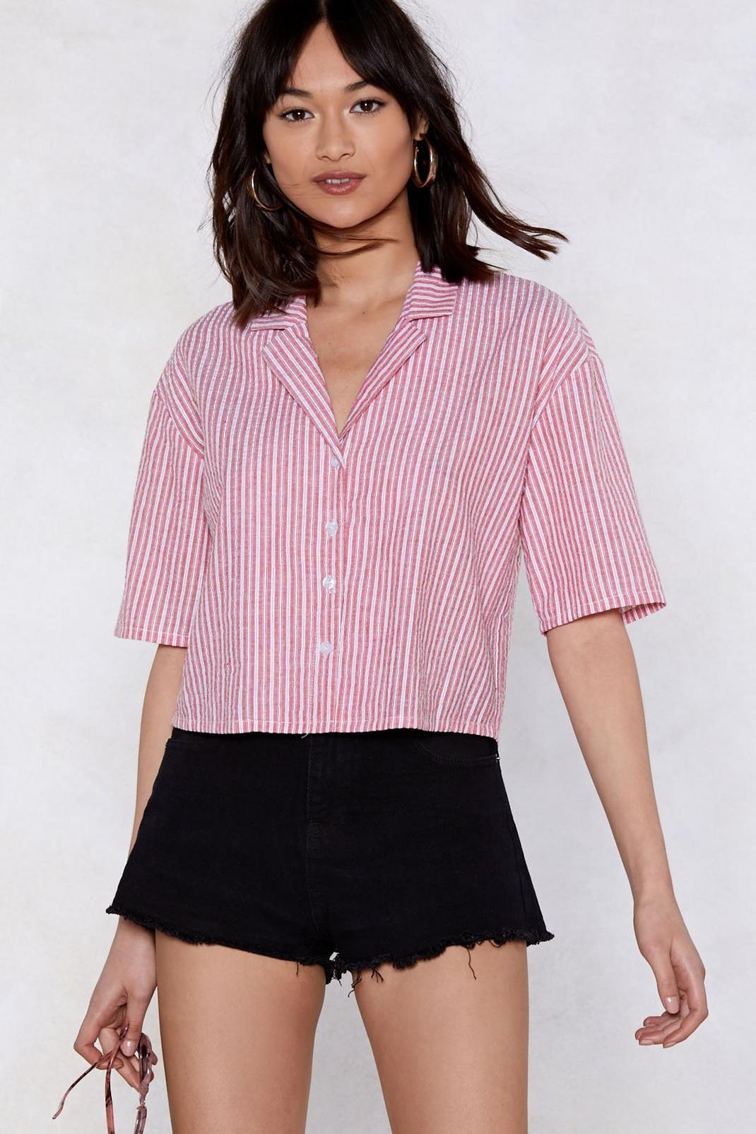 Let's Get Something Straight Striped Shirt image number 1