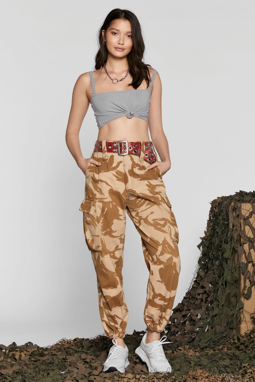 Vintage High Waisted Relaxed Camo Pants image number 1