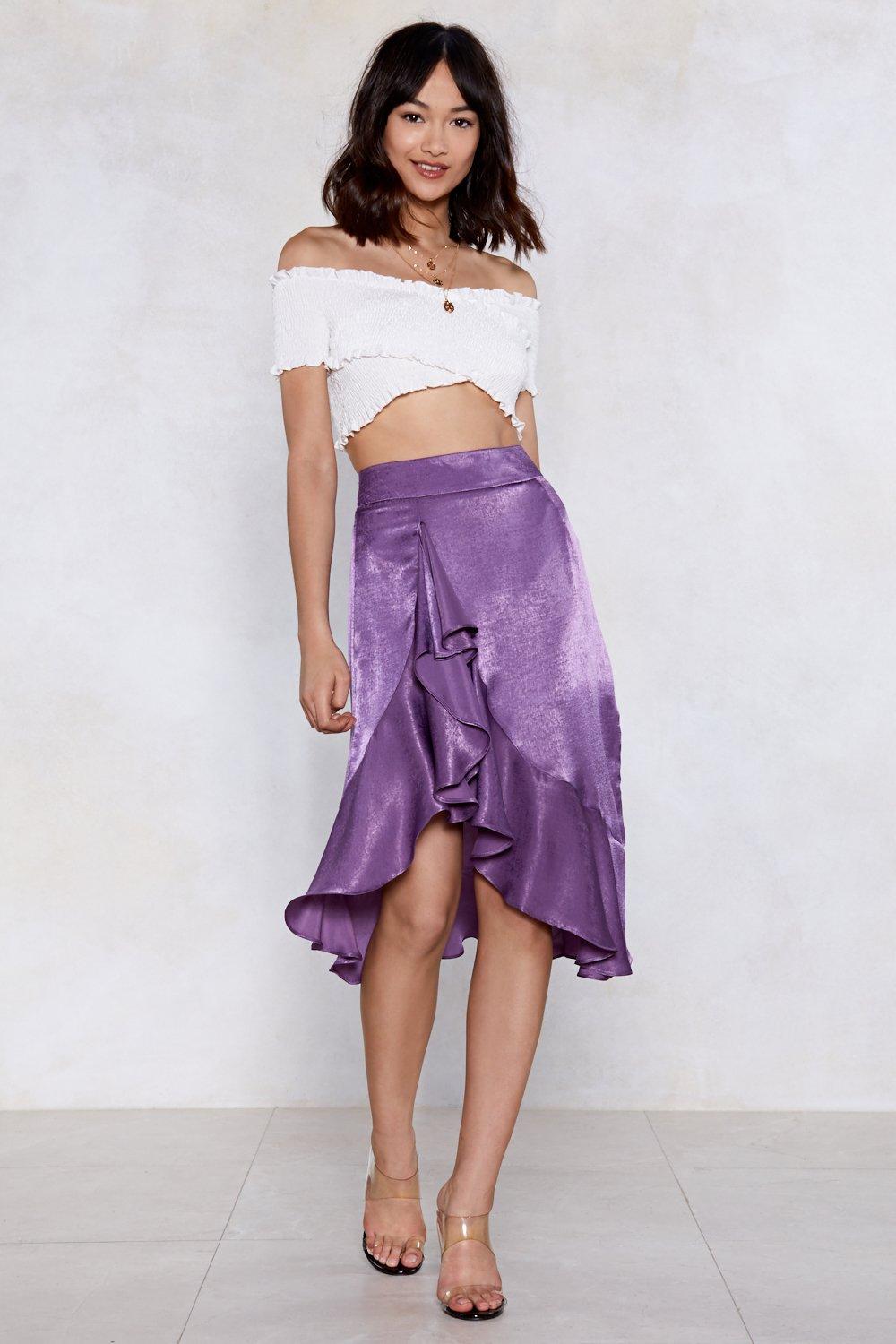 midi skirt ruffle