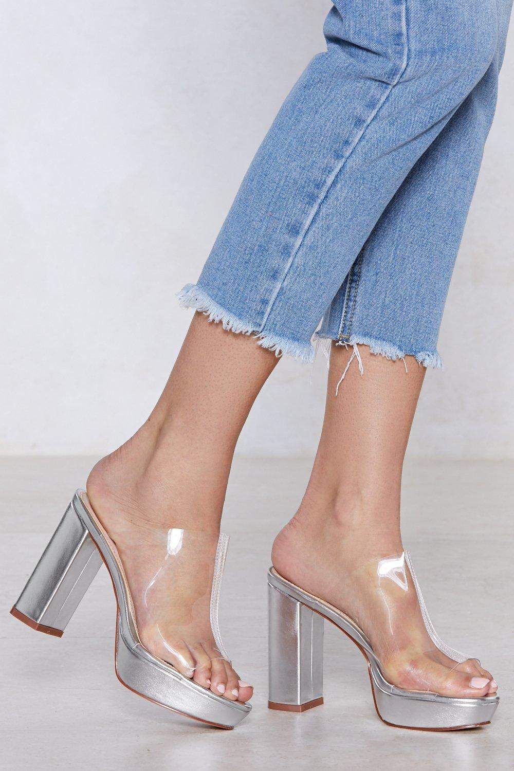 nasty gal clear shoes