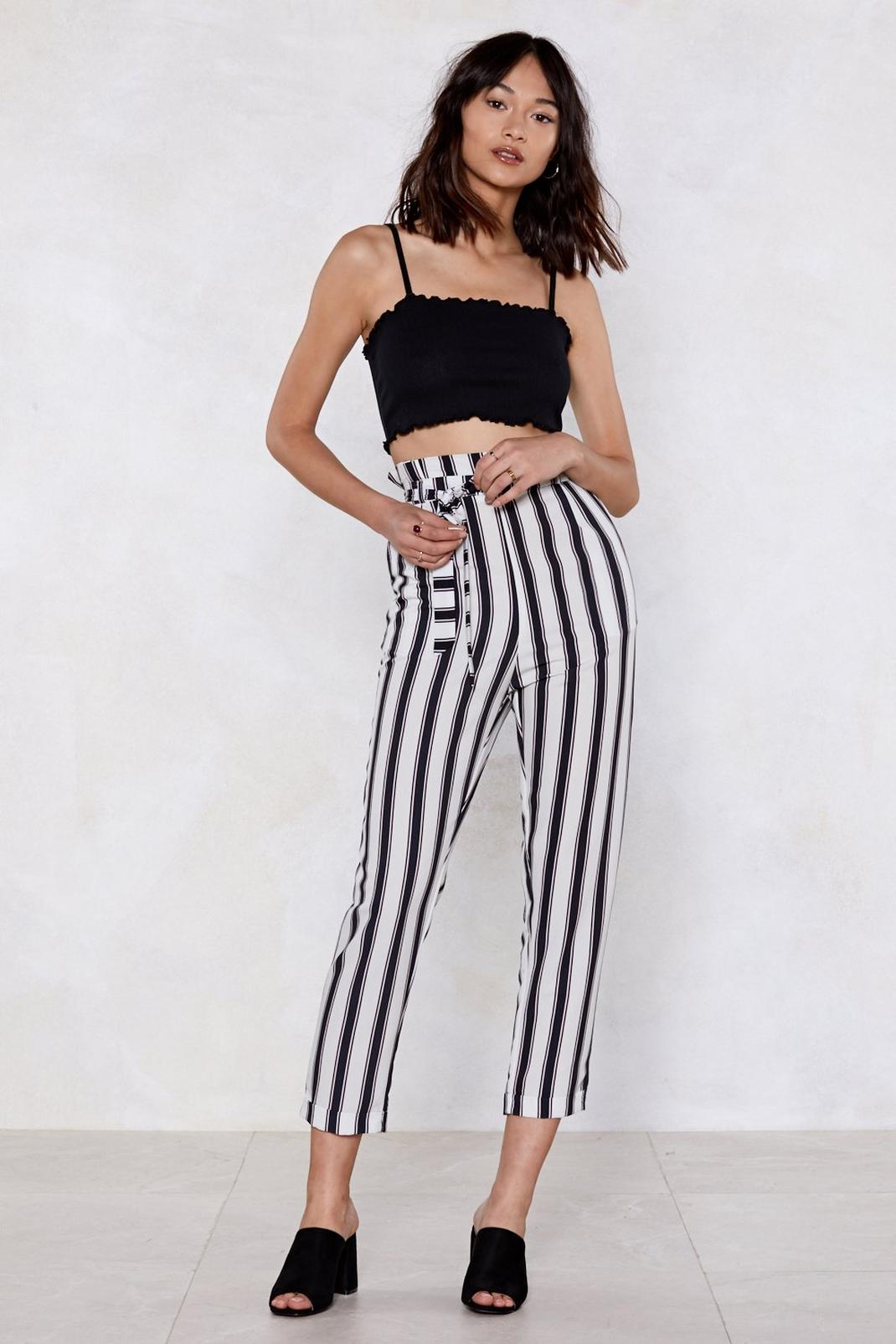 Give It to Me Straight Striped Pants image number 1
