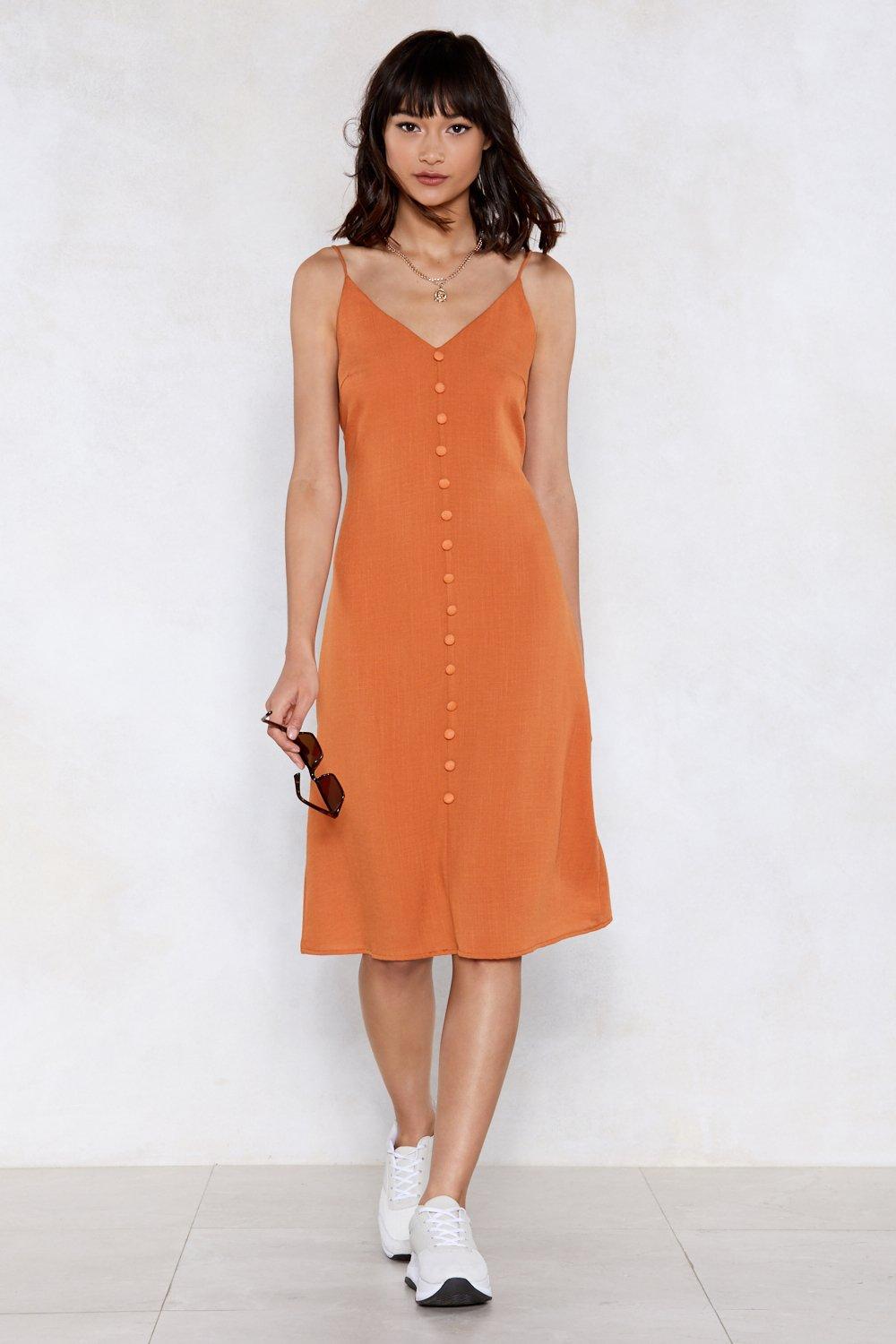 orange cami dress