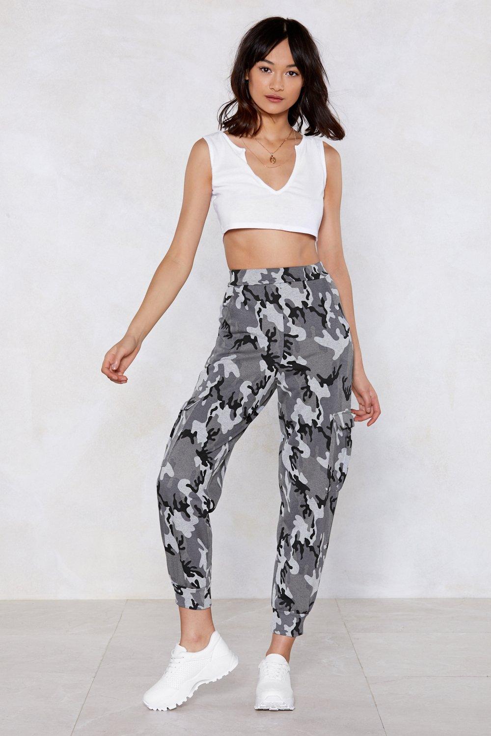 nasty gal camo joggers