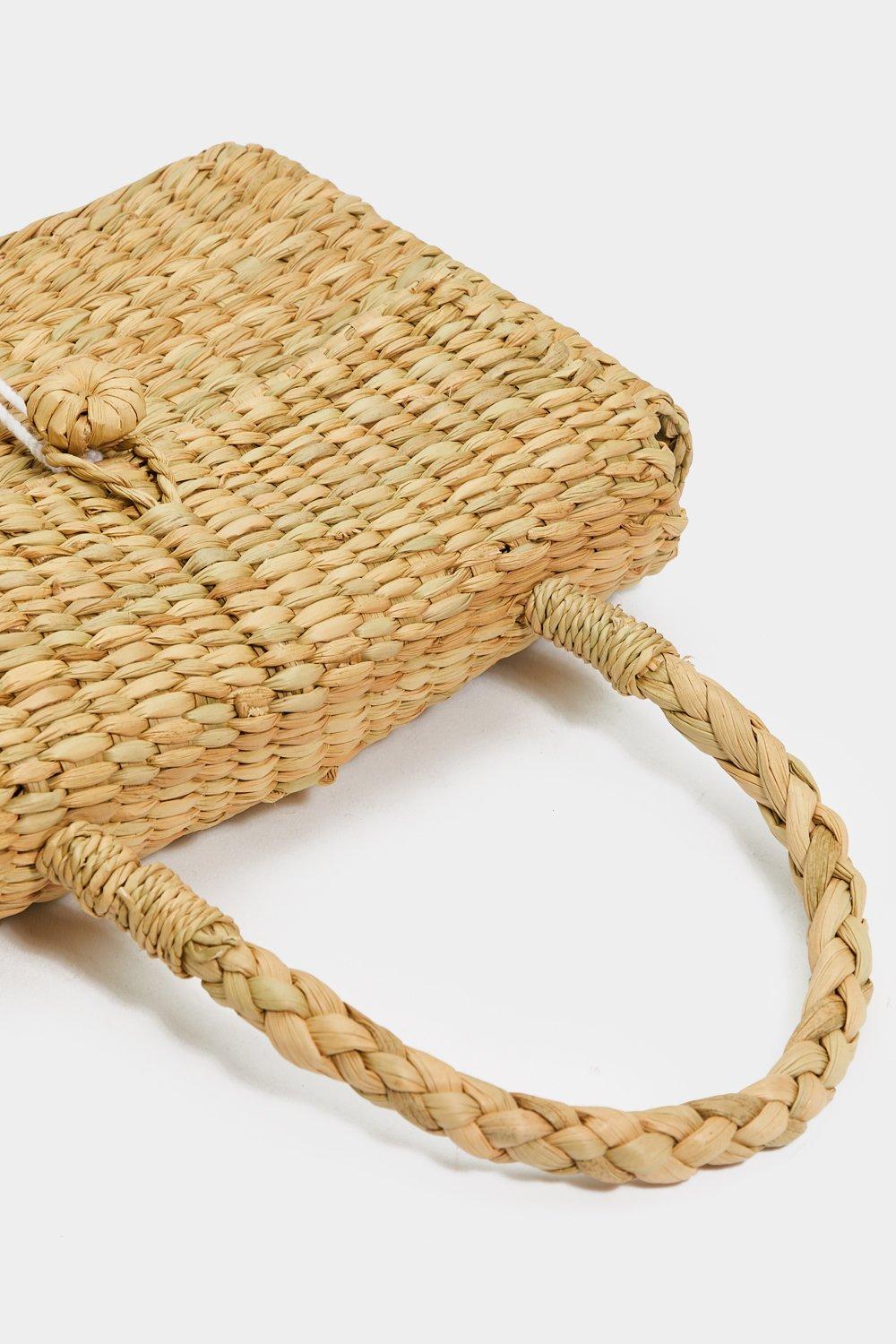 Nasty gal straw on sale bag