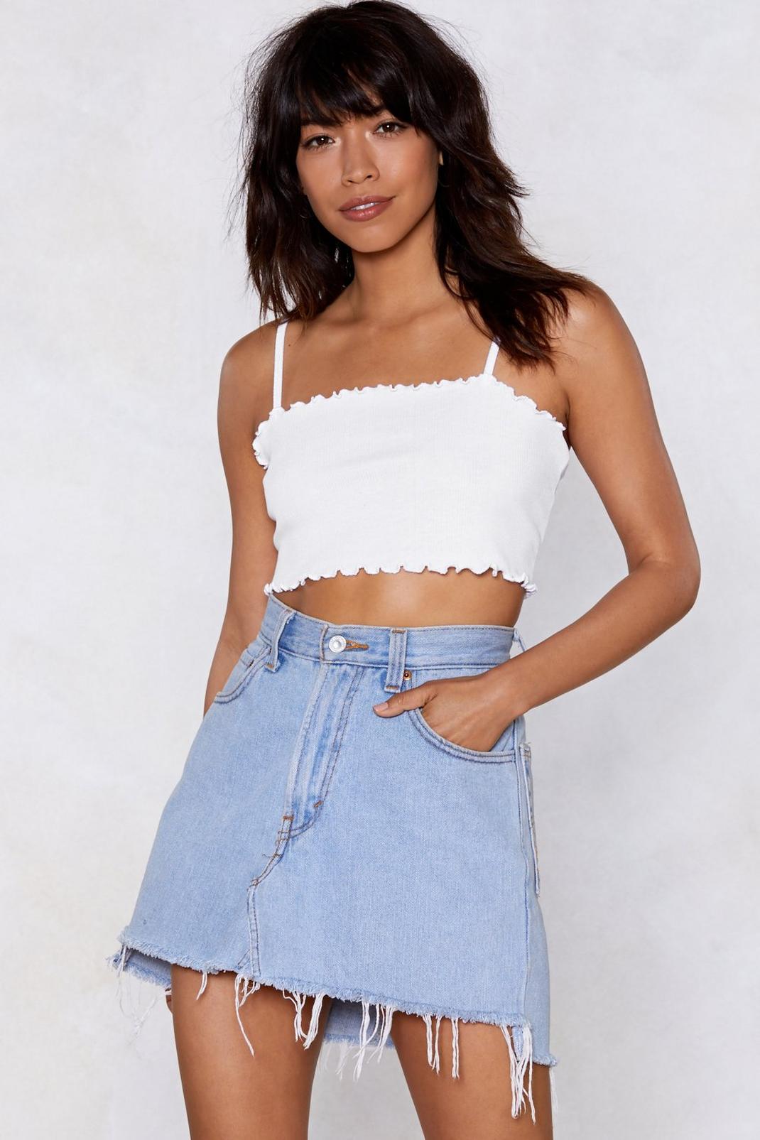 White Square You At Crop Top image number 1