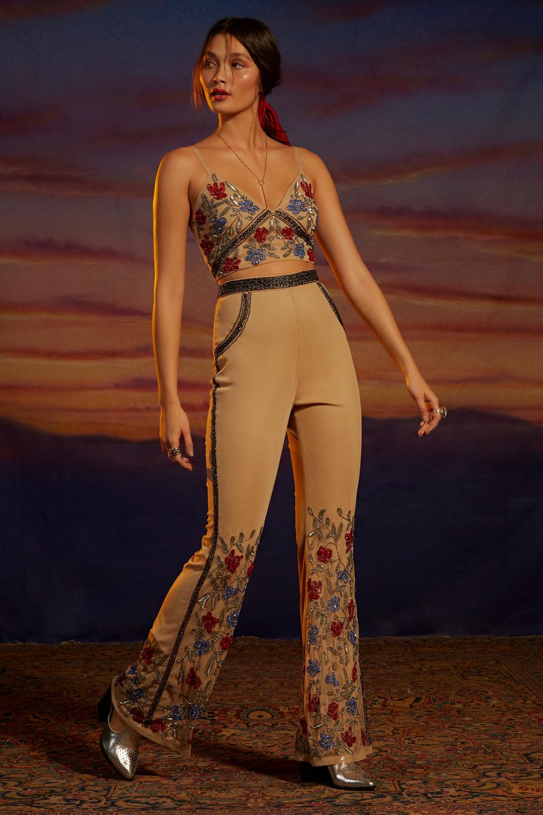 Nasty Gal Studio Christine Flare Trousers image number 1