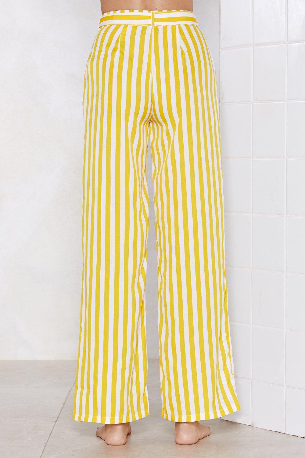 Beach Bum Striped Cover Up Pants Nasty Gal