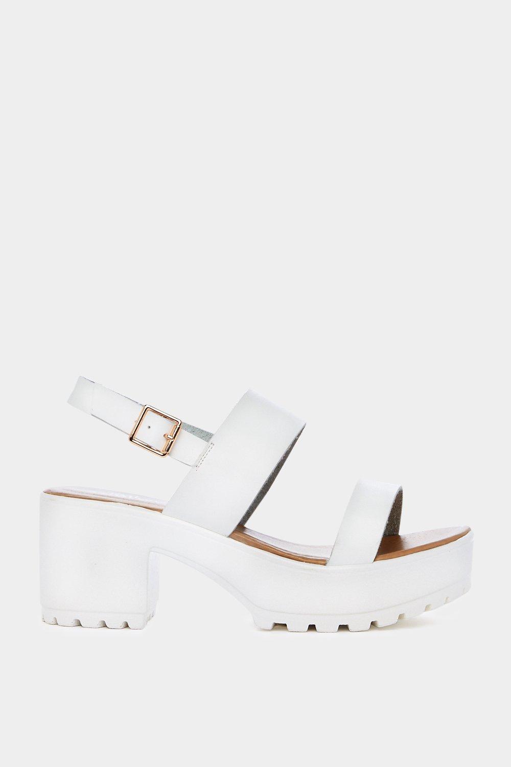 Nasty gal white platform hot sale sandals