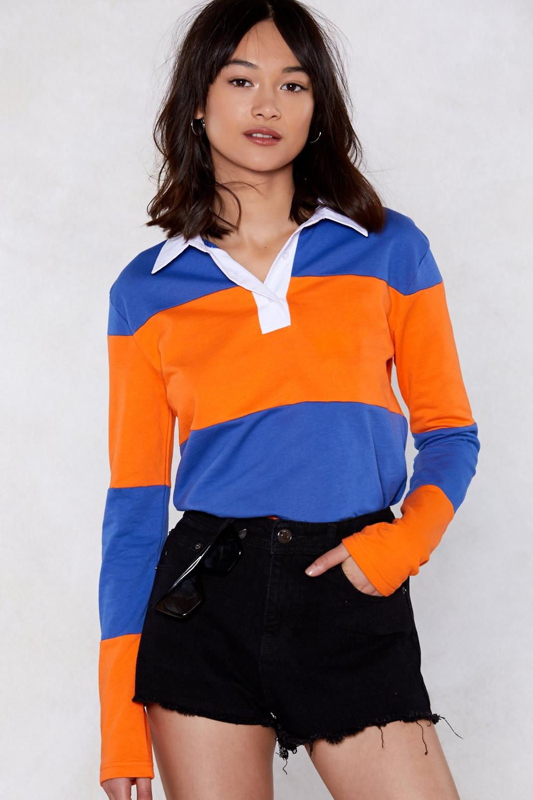 Hot Under the Collar Colorblock Sweater image number 1