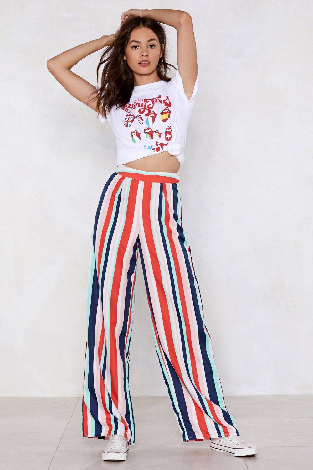 summer striped pants