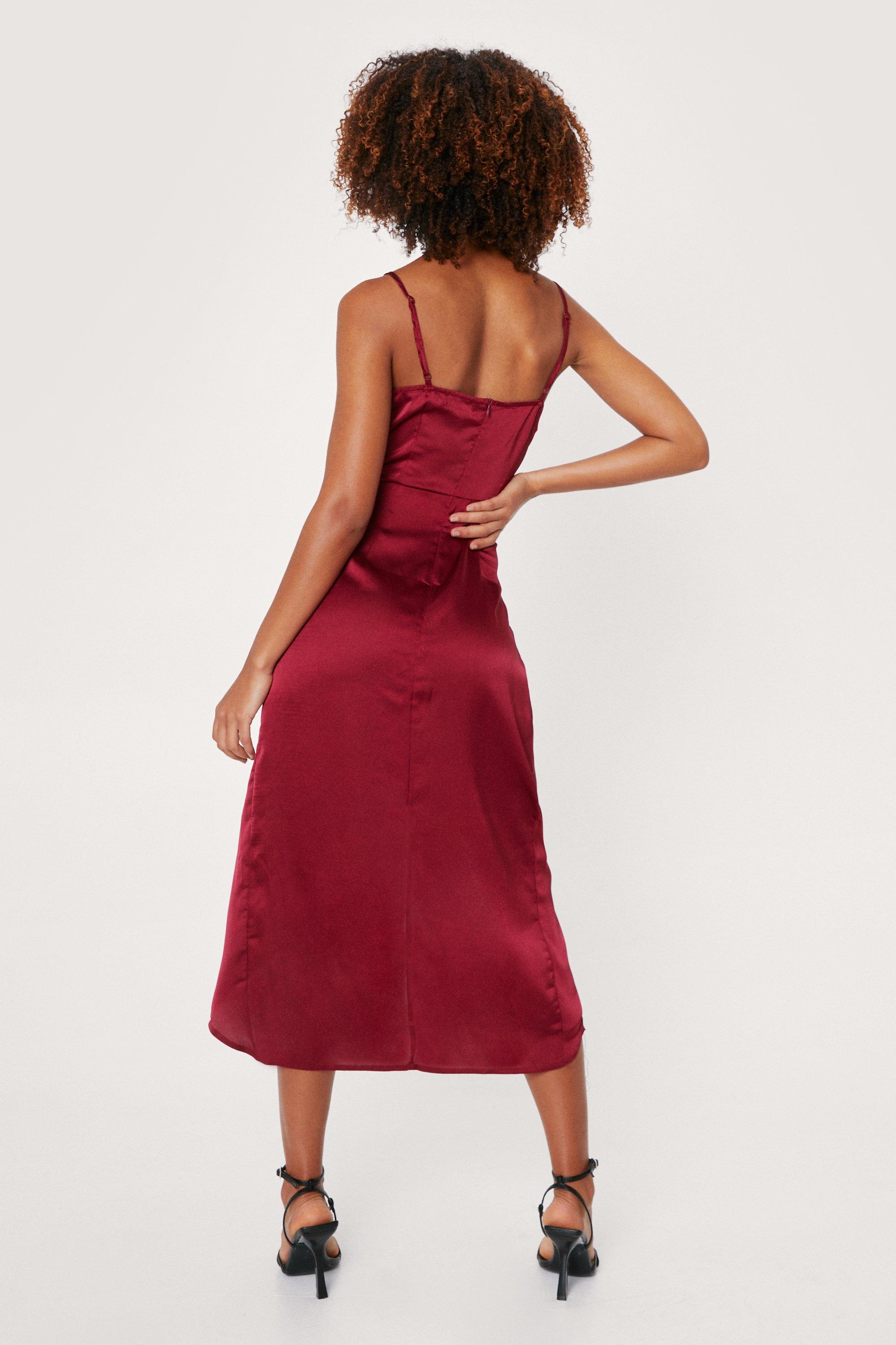 Nasty gal sale burgundy dress