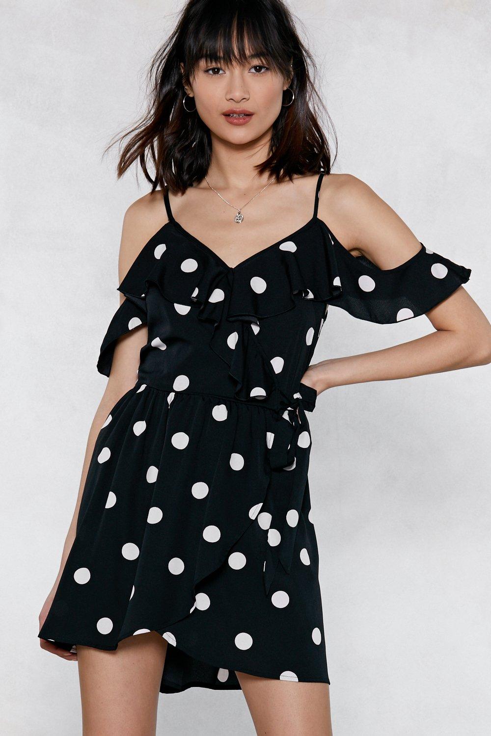 wrap polka dot dresses