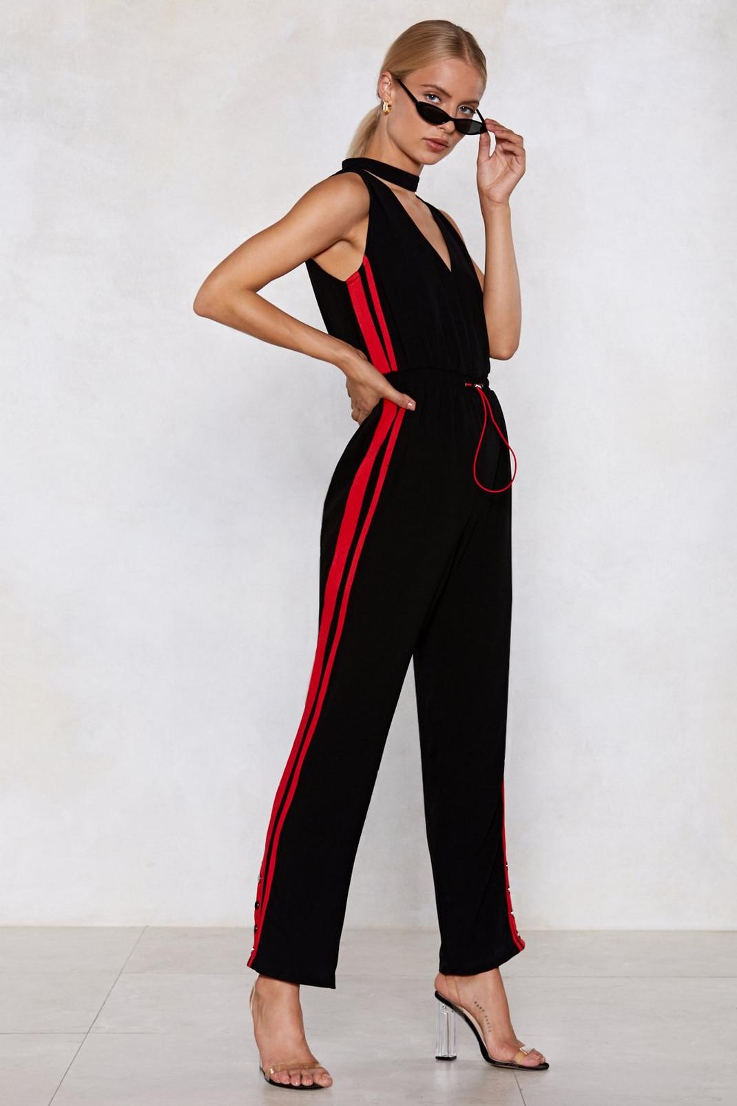 People of the World Striped Jumpsuit image number 1