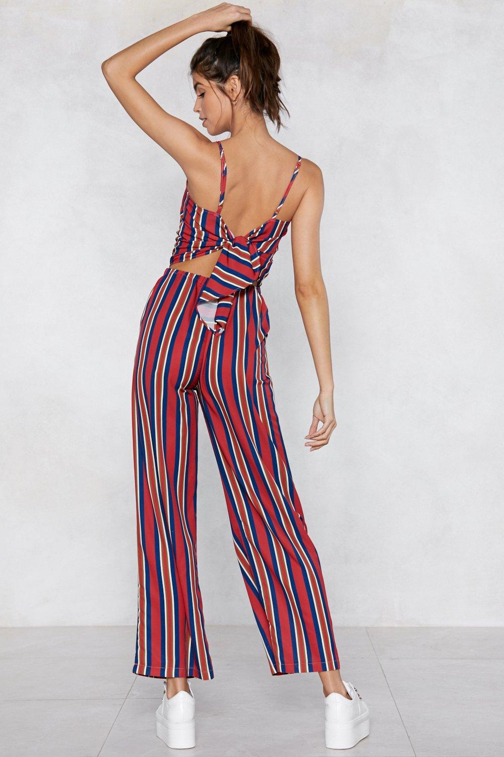 striped jumpsuit