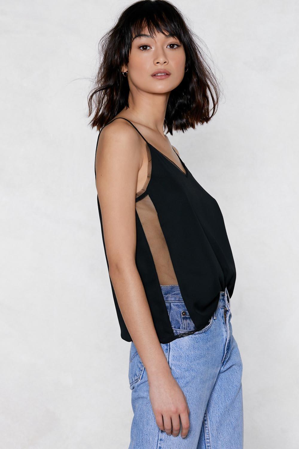 sheer cami top