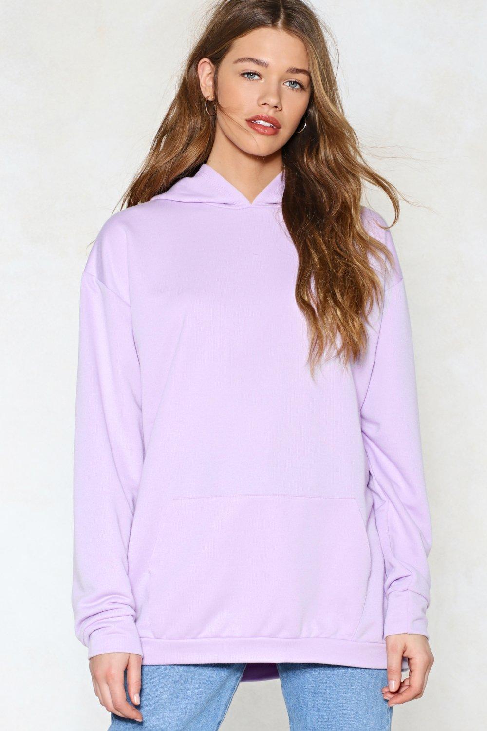 oversized lilac hoodie