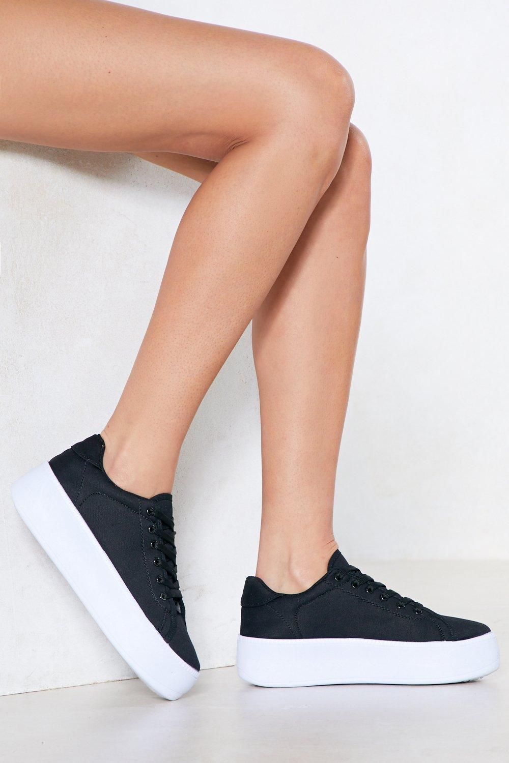 womens black platform sneakers