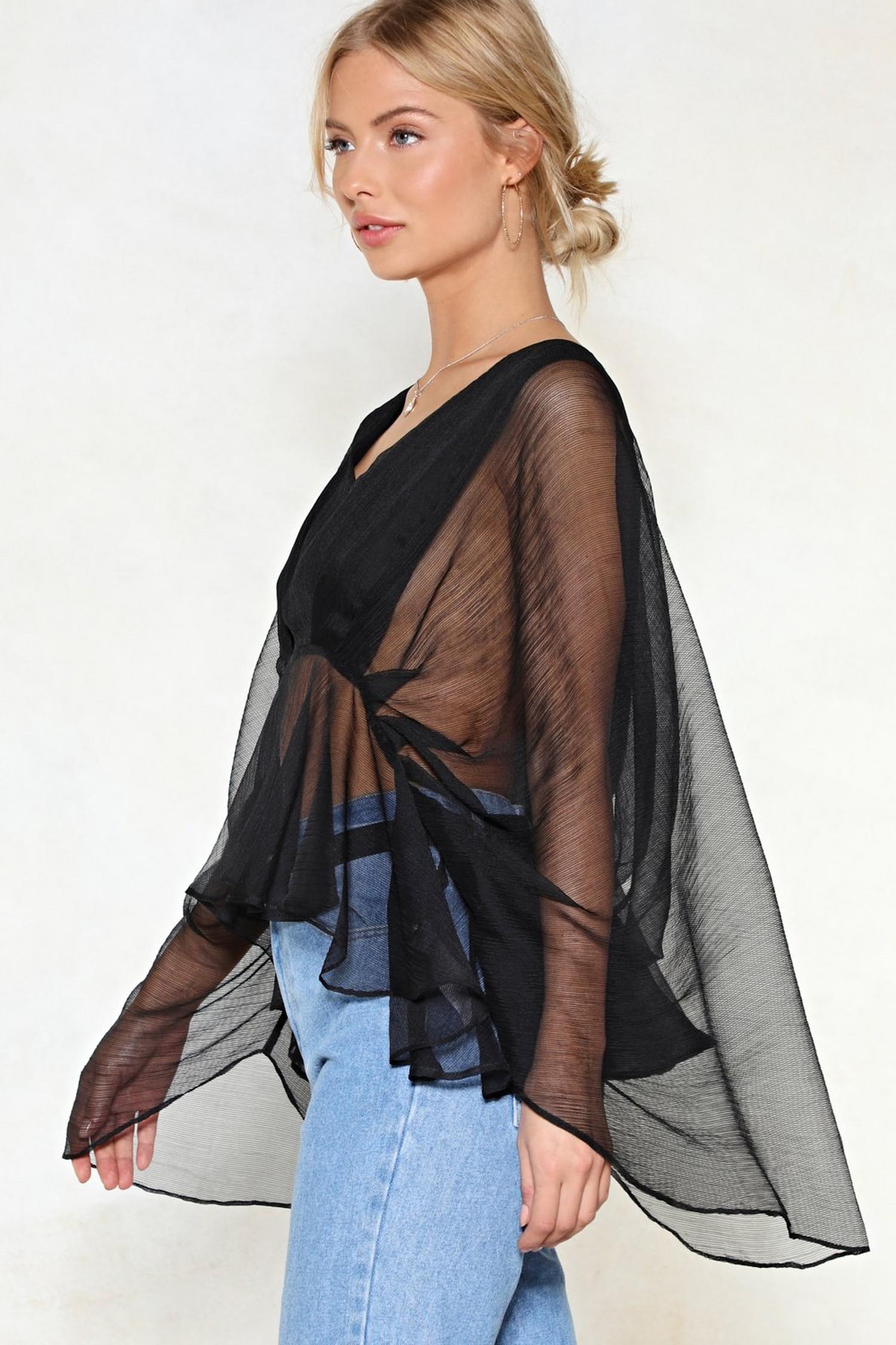 Cape Up Mesh Top | Nasty Gal