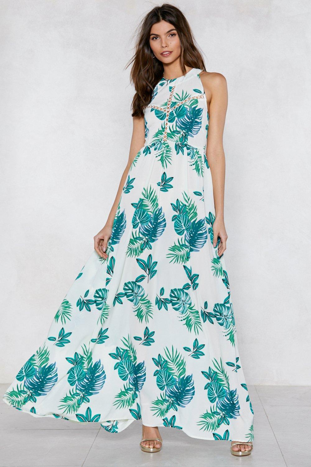 palm maxi dress