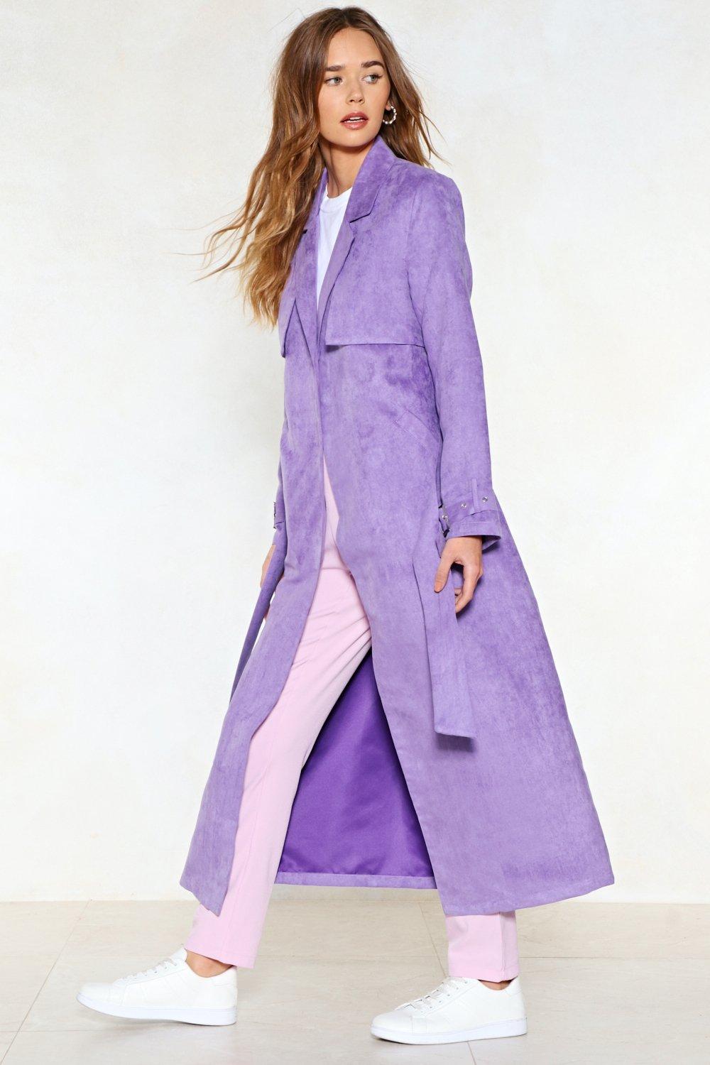 suede coat long