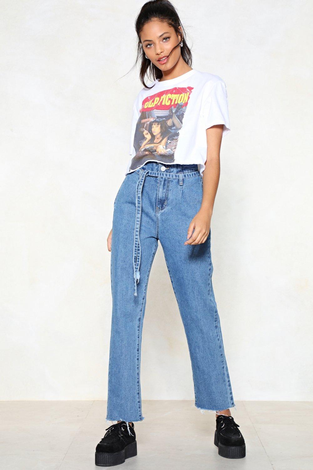 denim paperbag jeans