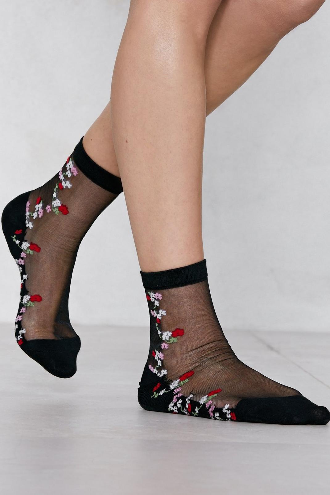 You've Blossomed Embroidered Socks | Nasty Gal