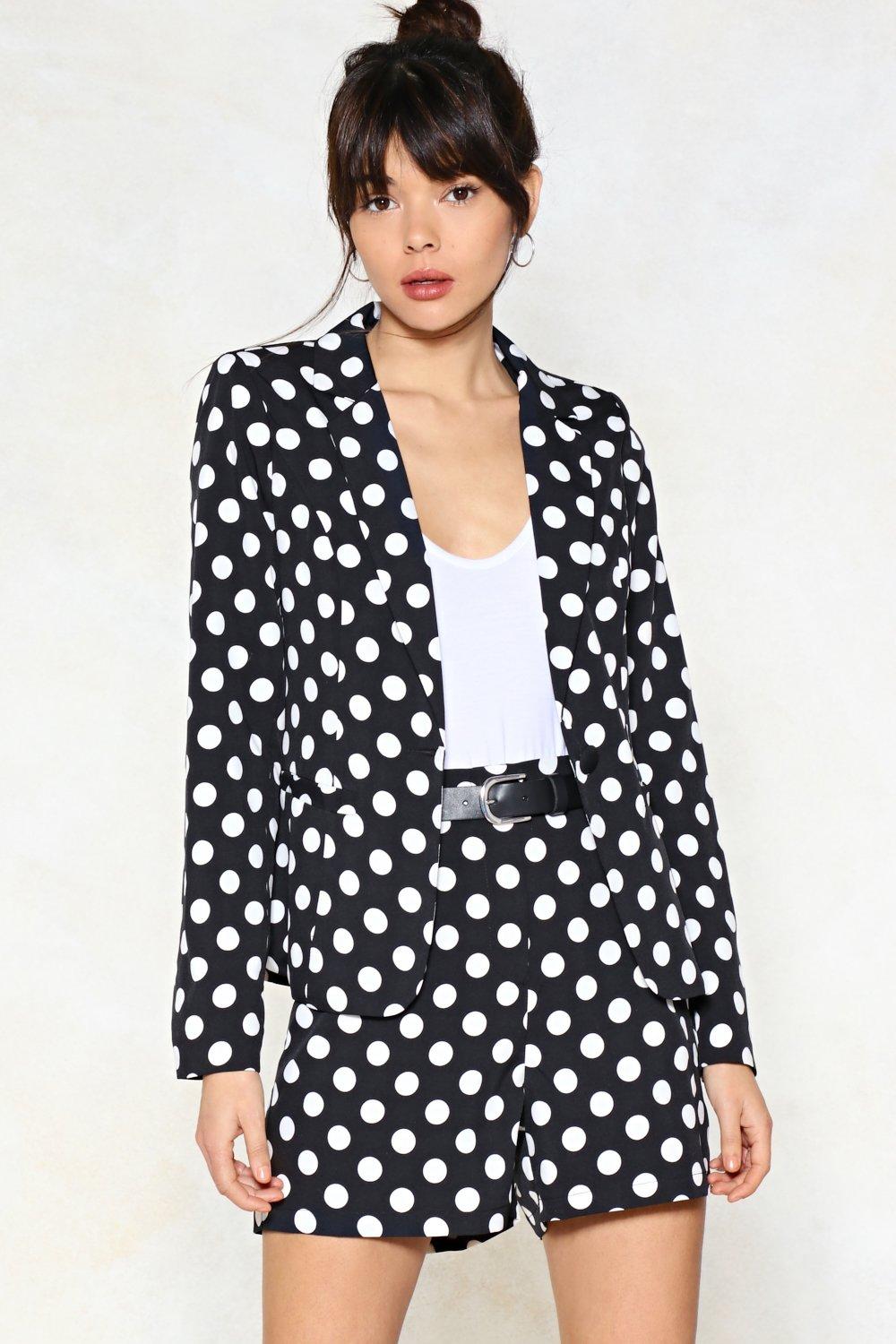 polka dot blazer