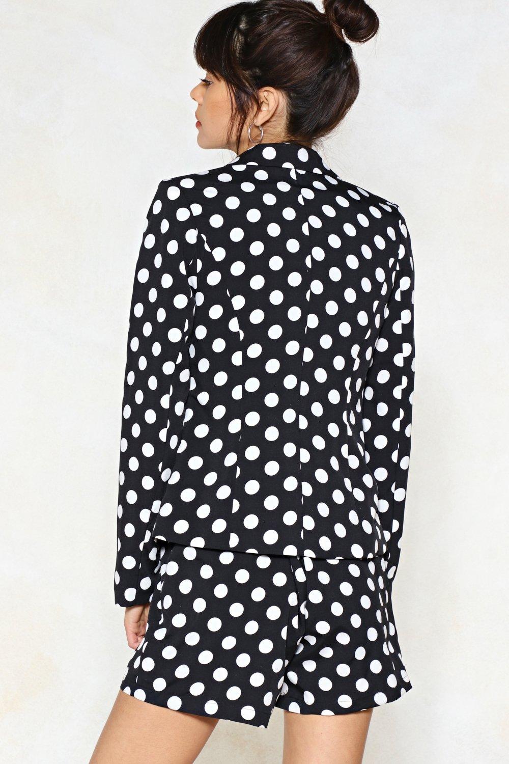 Polka dot hot sale blazer womens