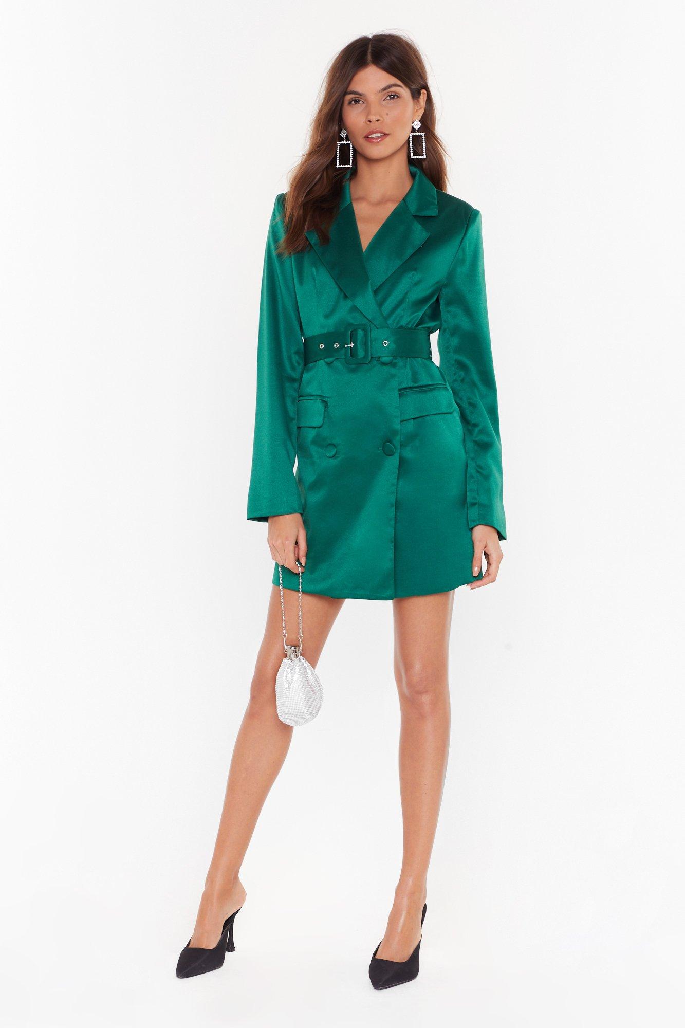 nasty gal emerald green dress