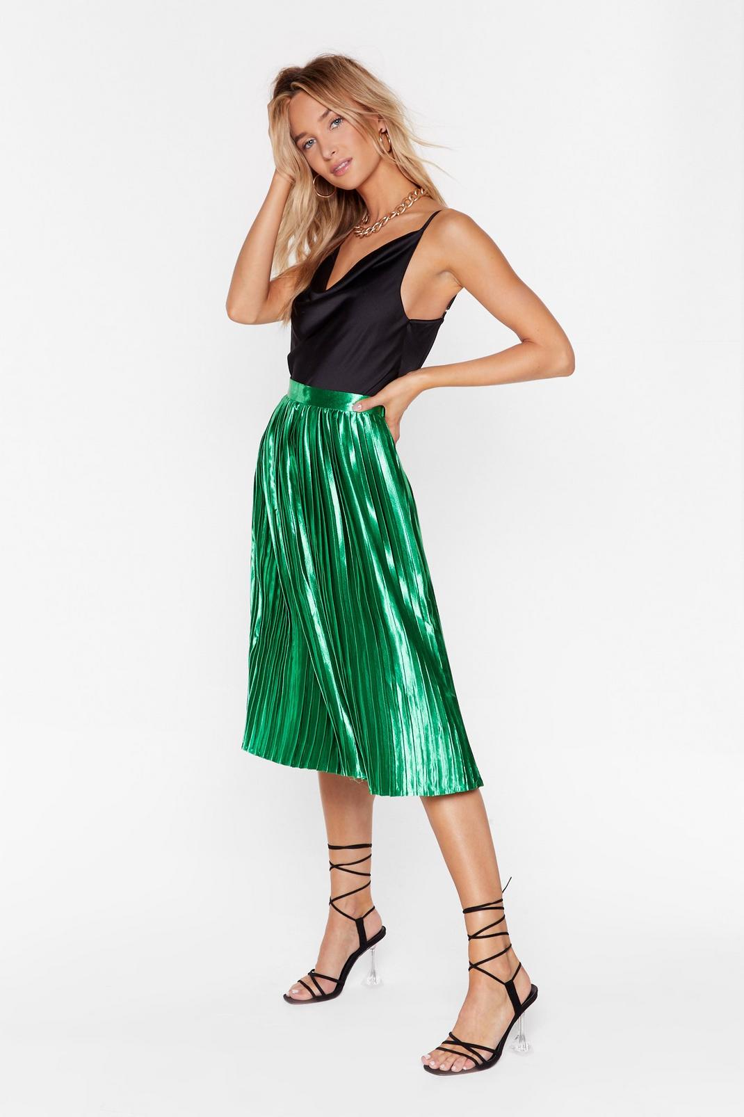 Emerald City Pleat Skirt | Nasty Gal