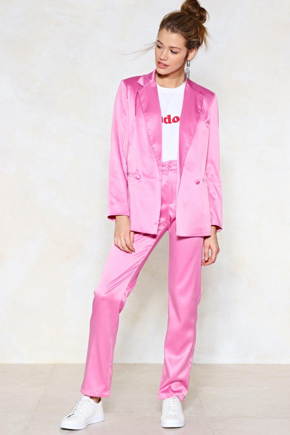 nasty gal pink suit