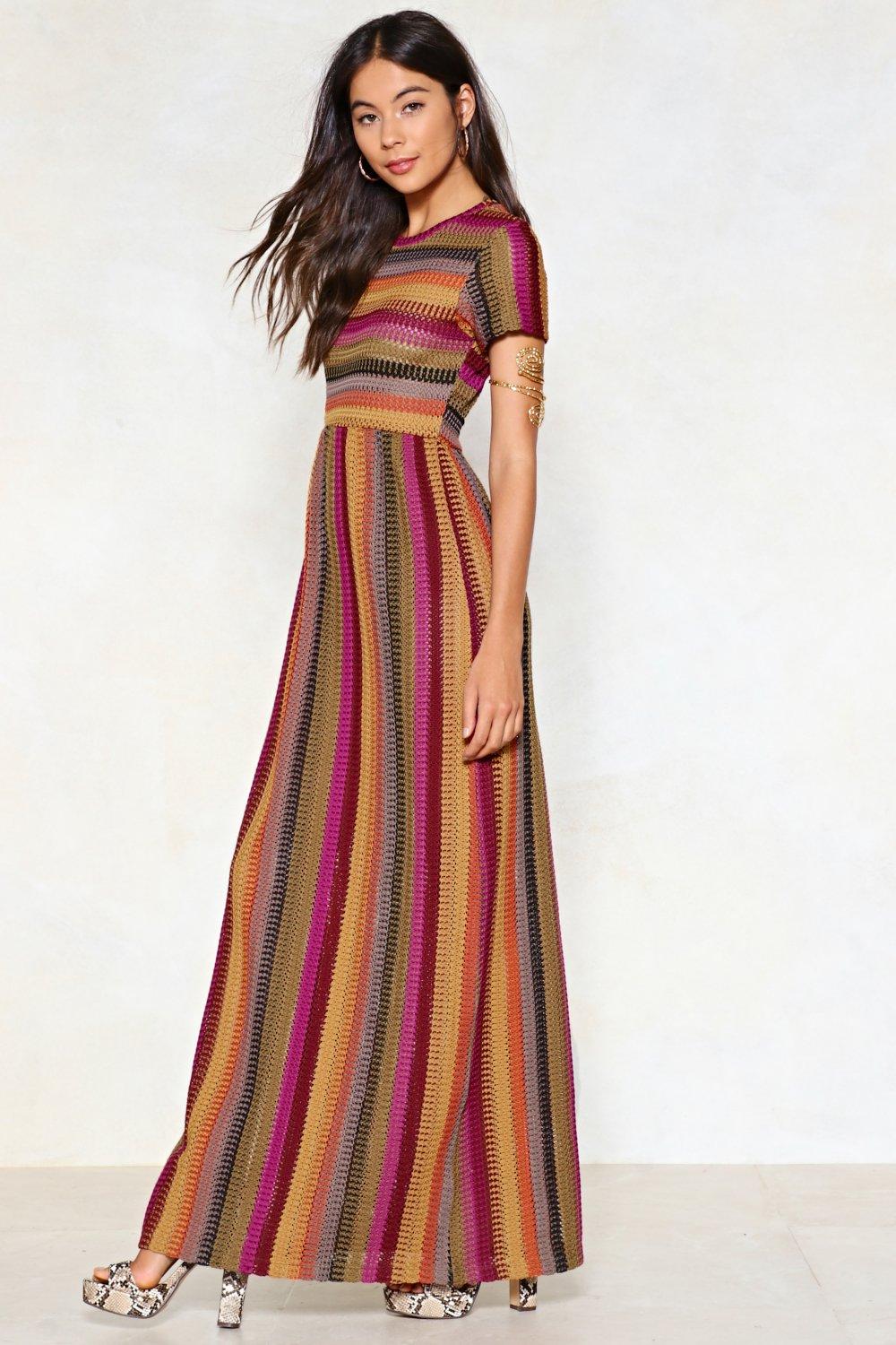 maxi dress stripe