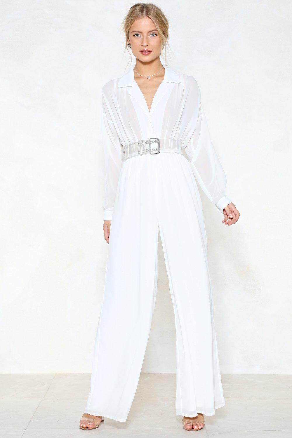 nasty gal white jumpsuit