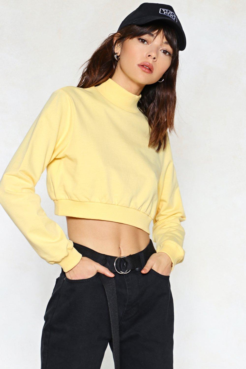 cropped sweatshirt