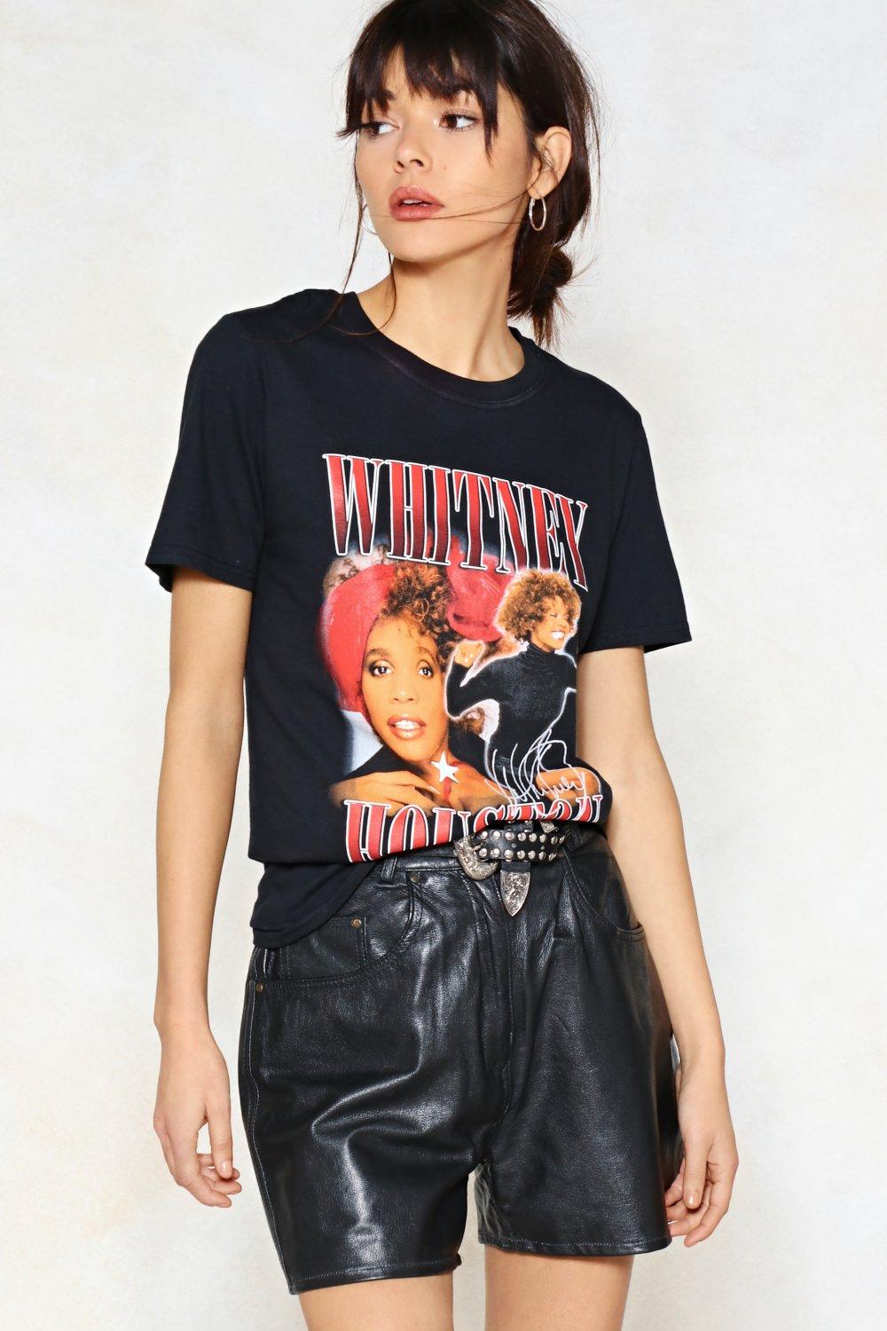 whitney houston tshirt dress