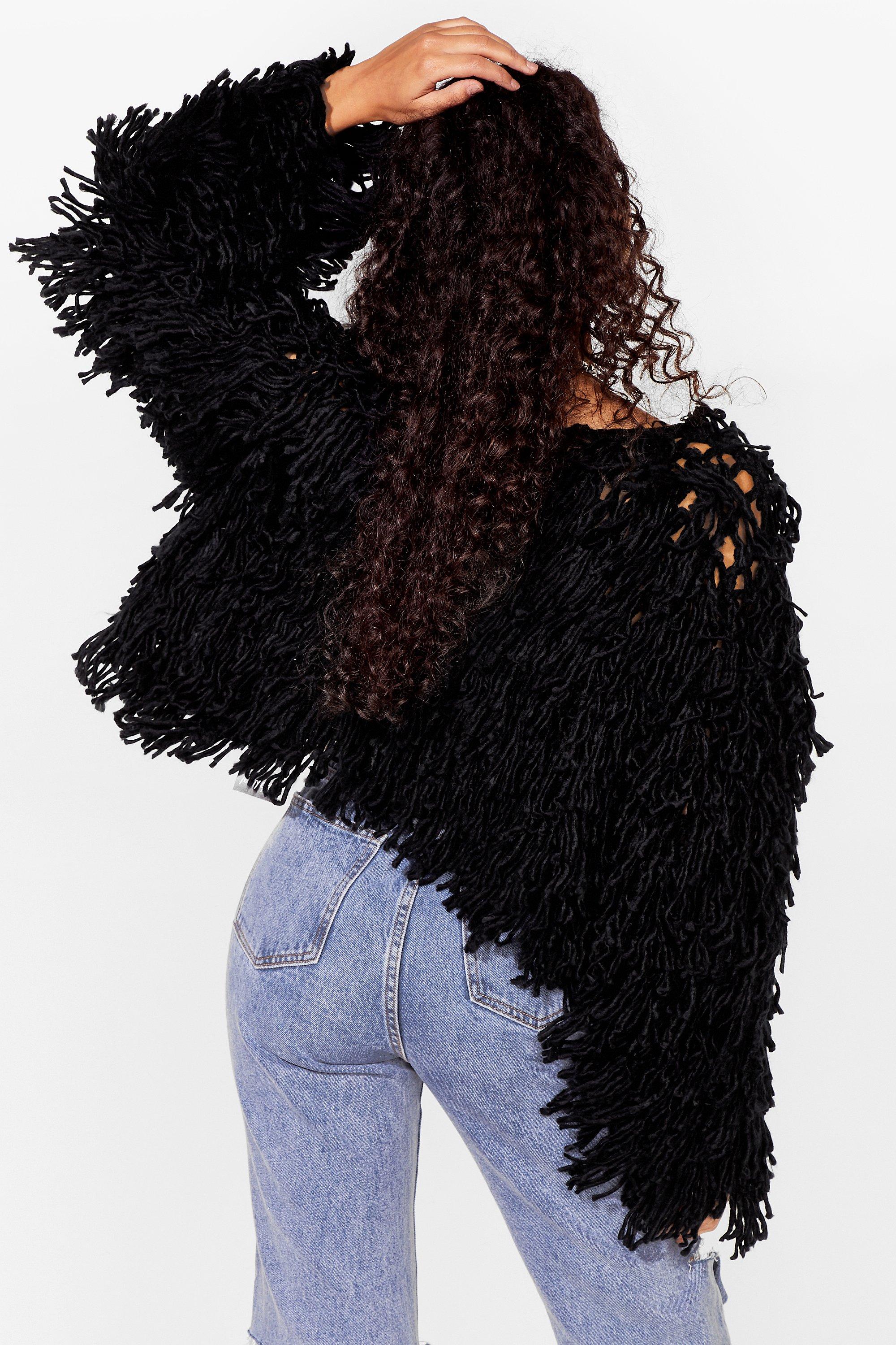 Nasty gal shaggy discount cardigan